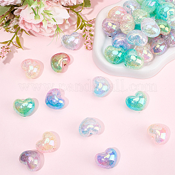 50Pcs Transparent Crackle Acrylic Beads&nbsp;TACR-PA0001-09