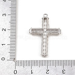 Rack Plating Brass Micro Pave Cubic Zirconia Pendants&nbsp;KK-Q786-04P-01