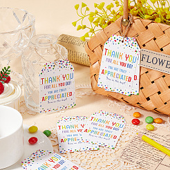 100Pcs Birthday Theme Rectangle Paper Tag Cards with 20m Jute Cord Kit&nbsp;DIY-SP0003-89B