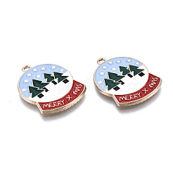Eco-Friendly Alloy Enamel Pendants&nbsp;X-ENAM-Q437-065-NR