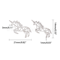 Tarnish Resistant 201 Stainless Steel Filigree Joiners&nbsp;STAS-S105-T577D-1