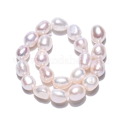 Natural Cultured Freshwater Pearl Beads Strands&nbsp;PEAR-N014-07L-01