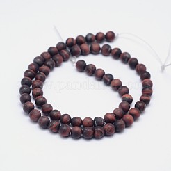 Natural Tiger Eye Round Bead Pendants&nbsp;G-F255-01-8mm