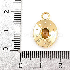 Brass Micro Pave Cubic Zirconia Pendants&nbsp;KK-Z151-16G-03