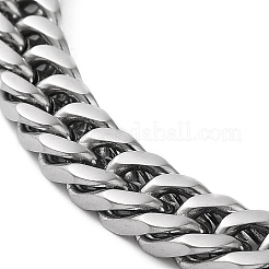Non-Tarnish 304 Stainless Steel Cuban Link Chain Bracelet for Men Women&nbsp;BJEW-C048-04P