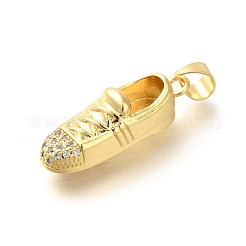 Rack Plating Brass with Cubic Zirconia Pendants&nbsp;KK-Z086-48G