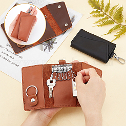 3Pcs 3 Colors Leather Car Key Holder Bags&nbsp;AJEW-WR0001-24