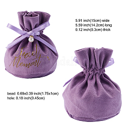 Velvet Jewelry Drawstring Gift Bags&nbsp;ABAG-CJC0003-03C