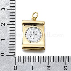 Brass Saint Benedict Medal Pendants&nbsp;KK-V010-01GP-02