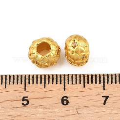 Brass Pave Clear Cubic Zirconia European Beads&nbsp;KK-A292-08MG