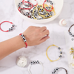 24Pcs 4 Colors Adjustable Waxed Nylon Thread Braided Beads Bracelets&nbsp;BJEW-GF0001-33