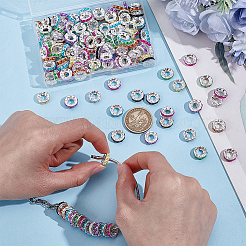 160Pcs 8 Colors Brass European Beads&nbsp;KK-PH0015-46