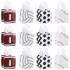 24Pcs 4 Styles Sport Ball Theme Non-woven Fabrics Tote Bags&nbsp;ABAG-CN0001-72