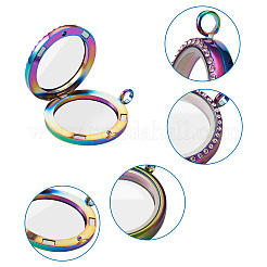 2Pcs 2 Style Alloy Magnetic Locket Pendants&nbsp;PALLOY-TA0002-33M