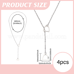 4Pcs 201 Stainless Steel Pendant Necklaces&nbsp;NJEW-CA0001-22P