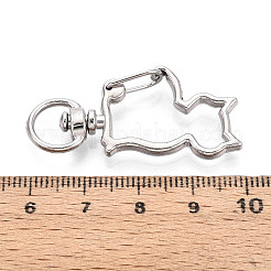 Alloy Swivel Snap Hook Clasps&nbsp;PALLOY-T090-82P