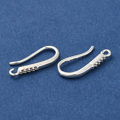 Rack Plating Brass Micro Pave Clear Cubic Zirconia Earring Hooks&nbsp;KK-A231-12S