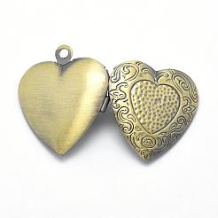 Brass Locket Pendants&nbsp;KK-F717-46AB-NR