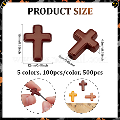 500Pcs 5 Colors Opaque Acrylic Beads&nbsp;SACR-PH0002-28
