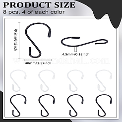 8pcs 2 colors Iron S-Hook&nbsp;DIY-LP0001-78