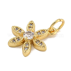Rack Plating Brass Micro Pave Clear Cubic Zirconia Charms&nbsp;KK-U030-19G