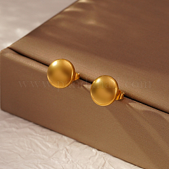 Simple 304 Stainless Steel Geometric Flat Round Stud Earrings&nbsp;MY6904