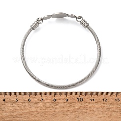 Religion 304 Stainless Steel Bangles for Women&nbsp;BJEW-K280-01P