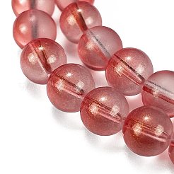 Frosted Transparent Glass Bead Strands&nbsp;GLAA-P065-10mm-06