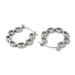Non-Tarnish 304 Stainless Steel Hoop Earrings for Women&nbsp;EJEW-Z026-24P