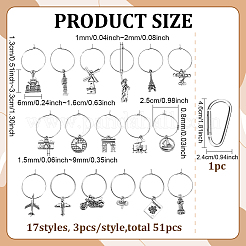 DIY Wine Glass Charms Making Kits&nbsp;DIY-ME0003-76