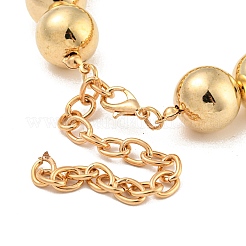 CCB Chunky Bead Ball Iron Chain Necklaces&nbsp;NJEW-K261-04G