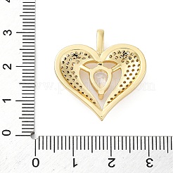 Brass Micro Pave Cubic Zirconia Pendants&nbsp;X-KK-S510-32G-02