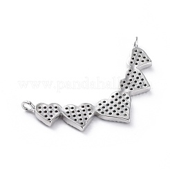 Brass Micro Pave Cubic Zirconia Pendants&nbsp;ZIRC-G157-13P