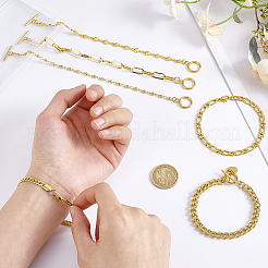 6Pcs 6 Styles Stainless Steel Chain Bracelets Kits&nbsp;BJEW-PH0004-47