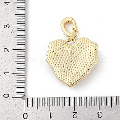 Brass Enamel Micro Pave Cubic Zirconia Pendants&nbsp;KK-U043-11G-02