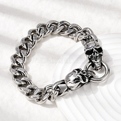 304 Stainless Steel Cuban Link Chains Bracelets for Unisex&nbsp;BJEW-A092-06B-P