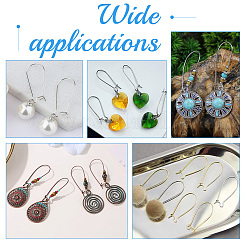 304 Stainless Steel Hoop Earrings Findings Kidney Ear Wires&nbsp;STAS-PH0002-23P