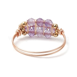 Natural Gemstone Beads with Solid Round Brass Beads and Eco-Friendly Copper Wire Rings&nbsp;RJEW-TA00184