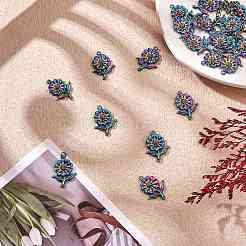 Rainbow Color Alloy Pendant Rhinestone Settings&nbsp;FIND-SZ0002-48