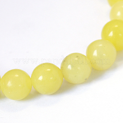 Natural Lemon Jade Round Bead Strands&nbsp;G-E334-6mm-07