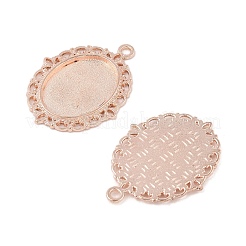 Tibetan Style Antique Silver Alloy Flat Oval Pendant Cabochon Settings&nbsp;LS-TIBEP-M022-19RG