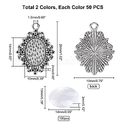 200Pcs DIY 2 Colors Pendants Making Kits&nbsp;DIY-PH0002-31
