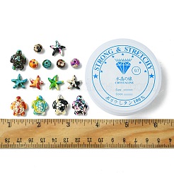 DIY Ocean Theme Synthetic Turquoise Beaded Stretch Bracelet Making Kit&nbsp;DIY-FS0005-56