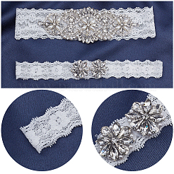 Lace Elastic Bridal Garters&nbsp;AJEW-WH0258-222
