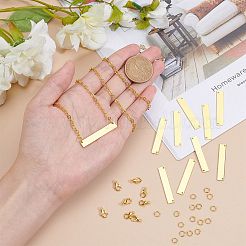 DIY Stamping Blank Tag Pendant Necklaces Making Kits&nbsp;DIY-SC0013-40G