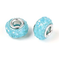Opaque Resin European Beads&nbsp;RESI-T057-29E