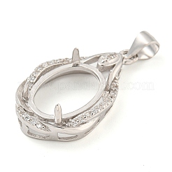 925 Sterling Silver Pendant Cabochon Settings&nbsp;STER-B005-30P