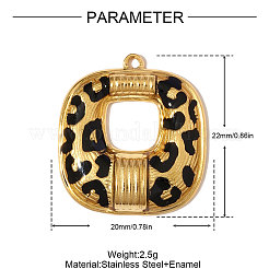 304 Stainless Steel Enamel Pendants&nbsp;STAS-OY006-33G