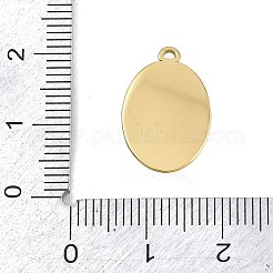 303 Stainless Steel with Synthetic Turquoise Pendants&nbsp;STAS-K325-01G-03