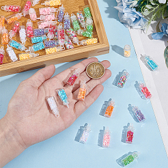 50Pcs 10 Colors Transparent Glass Pendants&nbsp;GLAA-UN0001-19